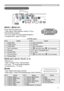 Page 33
LAN
AC IN
I   O
VIDEO
CONTROL
AUDIO IN1
AUDIO IN2
AUDIO OUT
RGB
 OUTRGB1
RGB2
HDMI
 R             L      R           L
     AUDIO IN3        AUDIO IN4
CB/PBY CR/PR
B/CB/PBR/CR/PRG/Y
HV
USBREMOTE 
CONTROL
   
S-VIDEO
  AUX I/O
DC 5V 0.5A
SD CARD
DHDMI
• Type :Digital audio/video connector
• Audio signal : Linear PCM (Sampling rate; 32/44.1/48 kHz)
Connection to the ports
ARGB 1, BRGB OUT 
D-sub 15pin mini shrink jack
•  Video  signal:  RGB  separate, Analog,  0.7Vp-p, 
75Ω terminated (positive)
• H/V....