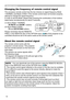 Page 1818
30°3m30°
30°30°3m
(approx.)
About the remote control signal
The remote control works with the 
projector’s remote sensor. This projector 
has two remote sensors on the front and 
back sides.
The sensors can sense signals within 
the following range:
60 degrees (30 degrees to the left and right of the 
sensor) within 3 meters about.
• You can deactivate one of the sensors using the REMOTE RECEIV. 
item in the SERVICE menu of the OPTION menu (
69) .
• The remote control signal reflected in the screen...