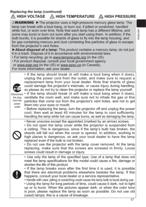 Page 1917
ENGLISH
 HIGH VOLTAGE HIGH TEMPERATURE HIGH PRESSURE
WARNING  