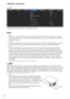 Page 4242OSD Menu description
LAMP
This chapter covers information on the projector lamp.
Mode
#
ECO 
  
When set to Eco mode, the wattage of the lamp will be at 360W. If the surrounding environment 
\f
\f



	\b
\b





\b=\b

\f
&\b
\f\f>

	
\f


	

