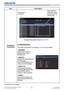 Page 9291LWU701i/LW751i/LX801i/LWU601i/LW651i
User's Manual - Operating Guide020-000786-02
LIT MAN USR D2
OPTION menu
Item Description
SCHEDULE  (continued)
■ PROGRAM EDIT
The TIME and EVENT for Program 1 to 16 can be editted.
• RETURN
Select this to return to 
the top menu of the 
SCHEDULE.
• SELECT
Select from PROGRAM-01 
 to 16 to edit. 
Each PROGRAM can be 
 setup up to 20 settings.
• COPY TO
The selected program 
(with the settings of TIME 
and EVENT) can be 
copied to other program.
• APPLY
Select...