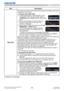 Page 104103LWU701i/LW751i/LX801i/LWU601i/LW651i
User's Manual - Operating Guide020-000786-02
LIT MAN USR D2
SECURITY menu
Item Description
PIN LOCK
PIN LOCK is a function which prevents the projector from being used unless 
a registered Code is input.
1 Turning on the PIN LOCK1-1  Use the ▲/▼ buttons on the SECURITY menu  to select PIN LOCK and press the ► button or 
the ENTER button to display the PIN LOCK on/off 
menu.
1-2  Use the ▲/▼ buttons on the PIN LOCK on/ off menu to select ON and the Enter PIN...