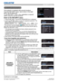 Page 102101LWU701i/LW751i/LX801i/LWU601i/LW651i
User's Manual - Operating Guide020-000786-02
LIT MAN USR D2
SECURITY menu
This projector is equipped with security functions.
From the SECURITY menu, items shown in the table 
below can be performed.
To use SECURITY menu: User registration is required 
before using the security functions.
Enter to the SECURITY menu
1.  Press the ► button. The ENTER PASSWORD box is displayed.
2.  Use the ▲/▼/◄/► buttons to enter the registered password. The  factory default...