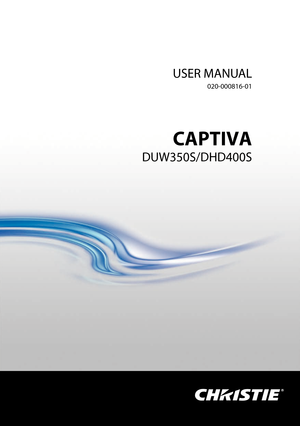 Page 1USER MANUAL
CAPTIVA
DUW350S/DHD400S
020-000816-01 