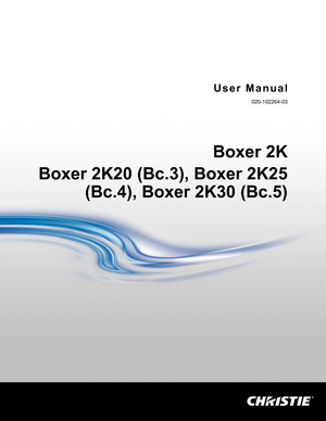 Page 1U s e r  M a n u a l
0201022403
Boxer2K
Boxer2K20(Bc.3),Boxer2K25 (Bc.4),Boxer2K30(Bc.5)  