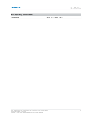 Page 57Non-operating environment
Temperature -40 to 70