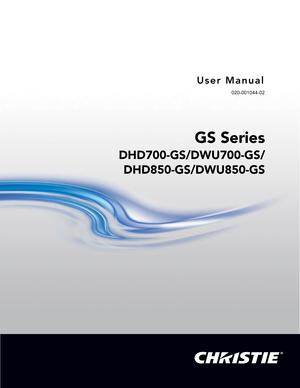 Page 1GS Series
DHD700-GS/DWU700-GS/DHD850-GS/DWU850-GS
User Manual
020-001044-02 