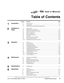 Page 1Users Manual
Table of Contents
54-017115-13P Software Version 2.1 (10/02)Roadster/Vista Users Manualiii
Section ContentsPage
1.1 The Projectors ...................................................................................................1-1
1.2 Components ......................................................................................................1-2
1.3 Purchase Record and Warranty Registration.....................................................1-2
2.1 Quick...