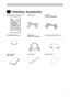 Page 7Checking  Accessories
Wireless remote control unit   1
CR 2025 lithium battery × 1
User’s manual × 1
(this manual)Power cable   1
RGB cable × 1
(Parts No. 8110430014)
Lens string × 1AV cable   1
(Parts No. 8302280021)
Lens cap (to protect the lens) × 1
Warranty Card ×1
KEYSTONEVOLUMEZOOM-PAN
×× ×
POWERAUTOMUTE
MODE
STATUS
CANCEL
MENU
ENTER
7 