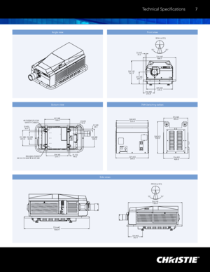 Page 7Technical Specifications7
Angle view
Bottom view
Side views
Front view
7kW Switching ballast 
1362.453.64 
358.0 14.09
36.9
1.45
508.0 20.00
708.0 27.88
431.8 17.00 38.1 1.50
44.5 1.75
4X 1/2-13 UNC  
 38.1 [
1.50 ]RIGGING POINTS
92.2 3.634X EYEBOL
TS FOR
SAFETY CABLES

619.1 24.38 
800.1 31.50
561.9 22.12
276.4 10.88
289.2 11.39 33.2 1.31
635.6 25.02
15