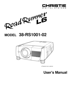 Page 1Users Manual
38-RS1001-02MODEL
✽ Projection lens is optional. 