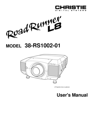 Page 1Users Manual
38-RS1002-01MODEL
✽ Projection lens is optional. 