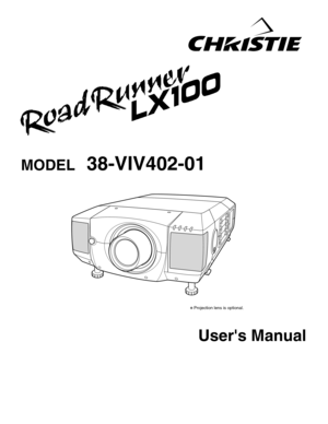 Page 1Users Manual
38-VIV402-01MODEL
✽ Projection lens is optional. 