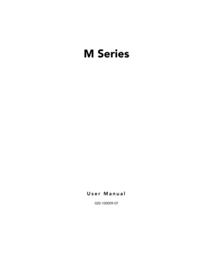 Page 3M Series
User Manual
020-100009-07 