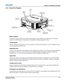 Page 25Section 2: Installation and Setup
M Series User Manual2-5020-100009-07 Rev. 1 (07-2012)
2.2.1 About the Projector
Built-In Keypad
The built-in keypad is located on the side of the projector. Use it similarly to the IR remote to control the 
projector. An LCD display is located above the keypad for displaying projector status.
AC Receptacle
The AC receptacle is located above the AC receptacle at the back of the projector. Use this receptacle to plug 
in an appropriately rated line cord. 
Adjustable Feet...