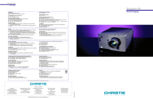 Page 1Roadster S6
Rental Staging
Roadster S6
Rental Staging
NA/December2001
Brightness
6000 ANSI lumens (+/- 10%) 
90% brightness uniformity across the screen
Contrast Ratio (1.5-2.2:1 zoom lens)
350:1 ANSI, 500:1 on / off
Resolution/Digital Processing
3 chip 0.9 DMD™‚ (Digital Micromirror Device) system
True SXGA 1280x1024 chip resolution
13 bit user selectable gamma table
More than 1 billion displayable colors
Dynamic Scaling
Resizing capabilities to scale down from 1600x1200 and up from 640x480 
to...