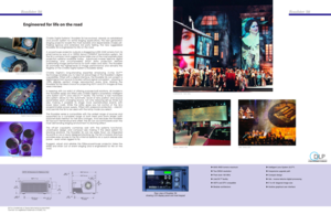 Page 2Engineered for life on the road
Christie Digital Systems’ Roadster S6 has evolved, already an established
and proven system for rental staging applications, this next generation
staging projector boasts the most durable and dependable chassis yet.
Passing rigorous and extensive 3rd party testing, the new ruggedized
Roadster S6 is engineered for life on the road.
A powerhouse projector outputs a staggering 6,000 ANSI lumens from its
small frame by way of a 1200W Xenon CERMAX
®illumination system. Yet
the...