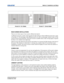 Page 22Section 2: Installation and Setup
M-Series User Manual2-10020-100009-01 Rev.1 (07/08)
REAR SCREEN INSTALLATIONS
There are two basic types of rear screens: diffused and optical. 
A diffused screen has a surface which spreads the light striking it. Purely diffused screens have a gain 
of less than 1.0. The advantage of the diffused screen is its wide viewing angle, similar to that of a flat 
screen for front screen projection. This type of screen is suitable when a wide viewing angle is required 
but there...