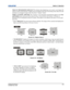 Page 66Section 3: Operation
M-Series User Manual3-22020-100009-01 Rev.1 (07/08)
WHAT IS THE RESIZING DEFAULT? By default when displaying a new source, your image will 
utilize as much of the projector’s display area as possible for the type of incoming source data, but with 
minimal or no changes to aspect ratio. See Select “Default” below.
WHEN “CUSTOM” APPEARS: The “Custom” re-size descriptor automatically appears in the Size 
and Position menu when any of the values for Size, Vertical Stretch, H-Position,...