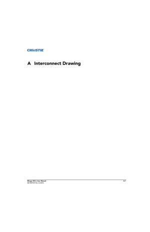 Page 141Mirage WU-L User ManualA-1020-100774-01 Rev. 2 (4-2012)
A Interconnect Drawing 