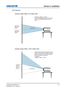 Page 24G Series User Manual020-000648-01  Rev. 3 (02-2014)
Section 3: Installation
3-7
HD Projectors:
LAMP
Vertical Image Offset: 0% Offset (HD)
No offset is applied - 0% offset.
Half of the image appears above lens center 
and half of the image appears below lens 
center.
540 pixels 
above lens 
center.
540 pixels 
below lens 
center. Lens center
LAMPLens center
Vertical Image Offset: 120% Offset (HD)
Image has been offset 648 pixels above lens 
center, so the center of the image is now 648 
pixels above where...