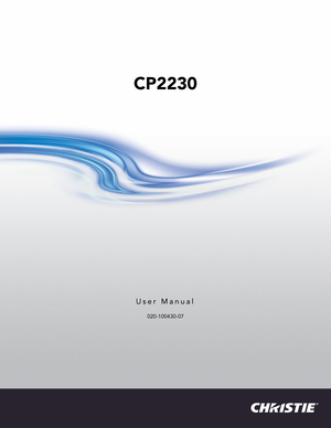 Page 1CP2230
User Manual
020-100430-07 