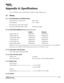 Page 135CP2230 User ManualA-1020-100430-07 Rev. 1 (05-2014)
Appendix A: Specifications 
Due to continuing research, specifications are subject to change without notice.
A.1 Display
A.1.1 Panel Resolution and Refresh Rate
Pixel format (H x V square pixels)2048 x 1080
Processing path 23.97 - 120Hz
3D (24 fps per eye input, DLP Cinema
® 
Processing), Full Image (2048  x 1080) 144Hz (frame tripled)
A.1.2 Achievable Brightness (Measured at Screen Center)
Nominal Maximum
2.0kW (CDXL-20) 8,000 lumens10,000 lumens
3.0kW...