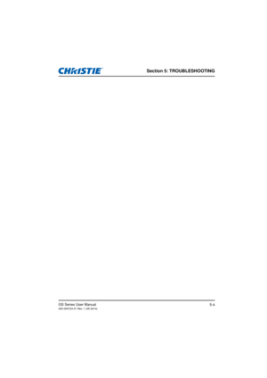 Page 80Section 5: TROUBLESHOOTING
GS Series User Manual020-000724-01 Rev. 1 (05-2014)5-4 