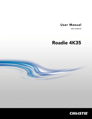 Page 1U s e r   M a n u a l
020-101669-04
Roadie 4K35  