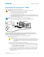 Page 20Connecting the lamp power supply
Connect the lamp power supply to the projector head. Warning! 
F ailure to comply with the following could result in death or serious injury .
