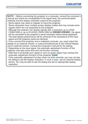 Page 1614DWU951/DHD951/DWX951/DXG1051/ 
DWU851/DHD851/DWX851 Users Manual - Operating Guide020-000661-03 Rev. 1 (09-2014)
