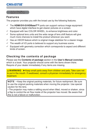 Page 5020-000661-03 Rev. 1 (09-2014)DWU951/DHD951/DWX951/DXG1051/ 
DWU851/DHD851/DWX851 Users Manual - Operating Guide
Introduction
HVXUH
8VHVSHFLDO
FDXWLRQIRUWKHOHQV
