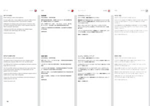 Page 3434
english中文
日本語 한국어셋업
セットアップ 
安装
SET UP
安装视频
在安装视频前，关闭所有设备。
要获得最佳品质的视频，请使用.\bDMI .或 .DVI-D .接口连接数字视
频。两种输入都符合 .\bDCP .复制保护。
此外，可使用 .YPbPr （分量）、 BNC.(RGB) 、S-VIDEO （单个视
频）和  VIDEO（复合视频）输入连接四种模拟视频信号源。
分量和 .RGB .视频将显示更加详细的图像。复合视频产生的图像信
息不够详细。
连接电源线。
비디오 셋업
셋업하기 전에 모든 장비의 전원을 끄십시오.
최상의 비디오 품질을 위해 .\bDMI .또는 .DVI-D .인터페이스를 사용하여 
디지털 비디오를 연결합니다. 두 입력 모두 .\bDCP .복사 방지를 
준수합니다.
또한 .YPbPr( 컴포넌트 ),.BNC(RGB), .S-VIDEO( 별도 비디오 ). 및 .VIDEO(
컴포지트 비디오 ). 입력을 사용하여 네 개의 아날로그 비디오 소스를 
연결할 수 있습니다.
컴포넌트와 .RGB .비디오는 보다 상세한...