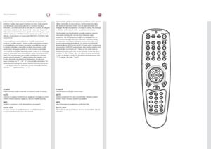 Page 2727
italianonorskTELECOMANDO FJERNKONTROLL
POWER
Passa il proiettore dalla modalità di accensione a quella di standby  .
AUTOConsente di regolare il proiettore per visualizzare l’immagine in modo 
corretto, incluso posizione, larghezza, altezza e stabilità generale .
INFOVisualizza a schermo lo stato del proiettore e la sorgente .
BACKLIGHTAccende e spegne la retroilluminazione . La retroilluminazione si 
spegne automaticamente dopo dieci secondi  .
POWERSkrur projektoren på og av (hvilemodus) ....