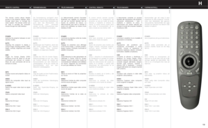 Page 1313
FJERNKONTROLL
Fjernkontrollen gjør det mulig å styre
projektoren fra ulike posisjoner i rommet,
enten med direktetaster eller gjennom
menysystemet. Fjernkontrollen kan også
benyttes som fjernstyrt mus dersom USB
kabelen er koblet til.
POWER
Skrur projektoren på og av (hvilemodus).
AUTO
Justerer bildet automatisk slik at
posisjon, bredde, høyde osv blir riktig
stilt inn.
OSD
Skrur visning av kommandoer på
skjermen av og på. Med OSD på vil alle
styringer gjengis på skjermbildet. Når
OSD er av, vil...