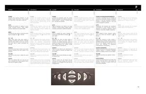 Page 1111
TASTIERINO  
POWER (ACCENSIONE/SPEGNIMENTO)
Commuta il proiettore tra le modalità di
accensione e di standby. Premere e mantenere
premuto (1 sec) per accendere il proiettore.
Premere e mantenere premuto (1 sec) due
volte per spegnere il proiettore.
AUTO
Regolazione del proiettore per visualizzare
unimmagine in modo corretto, incluse le
regolazioni di posizione, larghezza, altezza,
contrasto, luminosità e stabilità complessiva.
MENU
Attiva il sistema di menu. Utilizzare i quattro
tasti con la freccia...