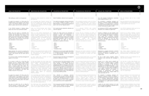 Page 2323
UTILIZZO DEL PROIETTORE
Una volta eseguita linstallazione, accendere
tutte le apparecchiature in uso.
Per accendere il proiettore, spingere con
decisione il pulsante POWER (ACCENSIONE)
sul tastierino o sul telecomando. Si illumina
lindicatore STATUS (STATO) che quando viene
accesa lunità passa da giallo a verde. 
Se lindicatore di STATO è giallo lampeggiante,
attendere che si stabilizzi sul giallo fisso.
Quando è collegata una sola sorgente, essa
viene rilevata automaticamente dal proiettore.
Se sono...