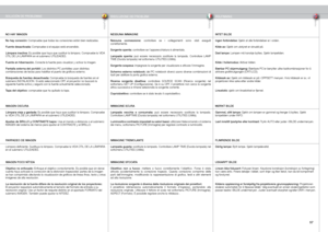 Page 57
españolitalianonorsk
5

SOLUCIÓN DE PROBLEMASRISOLUZIONE DEI PROBLEMIFEILFINNING
NESSUNA IMMAGINE
Nessuna  connessione:  controllare  se  i  collegamenti  sono  stati  eseguiti correttamente.
Sorgente spenta: controllare se l’apparecchiatura è alimentata.
Lampada  spenta:  può  essere  necessario  sostituire  la  lampada.  Controllare  LAMP TIME (Durata lampada) nel sottomenu UTILITIES (Utilità).
Sorgente sospesa: impegnare la sorgente per visualizzare e attivare l’immagine.
Schermo esterno...