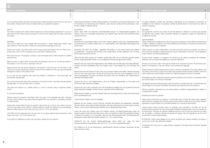 Page 6
englishdeutschfrancais
6

This user guide contains important information about safety precautions and the set-up and use of the projector. Please read the manual carefully before you operate the projector.
SAFETYThis  device  complies  with  relevant  safety  regulations  for  data  processing  equipment  for  use  in  an ofﬁce environment. Before using the projector for the ﬁrst time, please read the safety instructions thoroughly.
WARNINGUse  only  the  cables  and  cords  supplied  with  the...