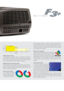 Page 3
Failsafe dual lamp architecture
The  patented  DuArch™  architecture  features  two  high  performance  300W  UHP™ 
lamps  accessible  from  the  side  of  the  projector.  This  allows  easy  lamp  replacement 
while  mounted,  and  reduces  down-time  during  for  instance  service  inspections. 
Lamps can be individually replaced while the projector is in operation.
Adjustable output power and system matching 
In order to match any number of projectors on exact brightness output, the user can 
adjust...
