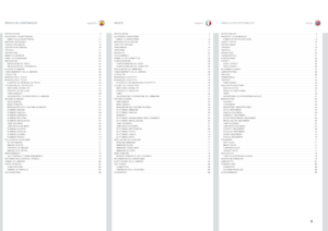 Page 3españolitalianonorsk
3
ÍNDICE DE CONTENIDOSINDICEINNHOLDSFORTEGNELSE
INTRODUCCIÓN  . . . . . . . . . . . . . . . . . . . . . . . . . . . . . . . . . . . . . . . . . . . . . . . . . . . . . . . . . . . . . . . . . . . . . . . .5SEGURIDAD Y ADVERTENCIAS   . . . . . . . . . . . . . . . . . . . . . . . . . . . . . . . . . . . . . . . . . . . . . . . . . . . . . . . . . . . .7SÍMBOLOS DE ADVERTENCIA  . . . . . . . . . . . . . . . . . . . . . . . . . . . . . . . . . . . . . . . . . . . . . . . . . . . . . . ....