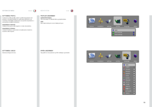 Page 7373
italianonorskSISTEMA DEI MENUMENYSYSTEM
PROFILER UNDERMENY
systeminformasjonViser informasjon om tilkoblet kilde og projektorstatus .
OSDSkrur skjermvisning (on screen display) på og av .
back
store settings
recall settings
pictureinstallation settingsprofileslanguage status
pictureinstallation settingsprofileslanguage status
back
english
français
Deutsch
español
norsk
svensk
Русский
à´	¯
ÔŠ   .¤

_j¤
português
italiano
SPRÅK UNDERMENY
Velg språk for menysystemet og OSD meldinger og...