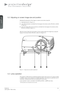 Page 2222User’s Guide - Basic setupF35/FL35  
user’s guide - Basic setup
5.2 Adjusting on screen image size and position
Adjusting the placement of the image on screen can be done using the:
1. Adjustable feet (E in Figure 5-1).
2. Lens shift mechanism controlled from the keypad, the remote control, RS-232 or LAN (A 
in Figure 9).
3. Zoom (for lenses with zoom) in the lens controlled from the keypad, the remote control, 
RS-232 or LAN (B in Figure 5-1).
After the correct image size and position is found, please...