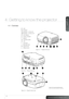 Page 1515
4 Getting to know the projector
4.1 Overview
A Lens 
B IR sensor 
C1 Ventilation - Air flow IN
C2 Ventilation - Air flow OUT
D  Lens release 
E  Power connector 
F Keypad 
G Connector panel 
H LCD 
I  Lamp lids* 
J Adjustable feet 
K Security lock 
L  Ceiling mount
Figure 4-1.  - Projector front view
Figure 4-2.  - Projector rear view
Figure 4-3. - Projector bottom view
*  Features in the user guide pictures/drawings may be  different from your projector depending on model/version.
* HBGC2BI
F
JJK
B...