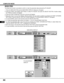 Page 44OK ?
Ye s
No630
1056
47
4
Stored1
Stored
44
MAIN MENU DISPLAY
PC ADJUSTMENT
DISPLAY
MODE FREE
The Mode free function is provided to confirm or clear the parameter data produced by PC ADJUST.
1. Press the MENU BUTTON and the MAIN MENU DISPLAY dialog box will appear.
2. Press the POINT LEFT/RIGHT BUTTON(s) to select PC ADJUST and press the SELECT BUTTON. Another dialog
box Where to reserve will appear.
3. Press the POINT DOWN BUTTON and a red arrow will appear.
4. Move the arrow to one of the Modes (Stored...