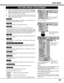 Page 3737
VIDEO MODE
PICTURE IMAGE ADJUSTMENT
Each of the keys operates as follow.
Press the MENU button and the ON-SCREEN MENU will
appear.  Press the POINT LEFT/RIGHT buttons to select IMAGE
and press the SELECT button.  Another dialog box PICTURE
IMAGE ADJUSTMENT Menu will appear. 1
Closes the PICTURE IMAGE
ADJUSTMENT Menu.
Point to button to lighten the image, and select to deepen the
image. (From 0 to 63.)
Point to button to increase purple, and select to increase green.
(From 0 to 63.)  
Point to...