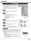 Page 3939
SETTING
SETTING MENU
Press the MENU button and the ON-SCREEN MENU will
appear.  Press the POINT LEFT/RIGHT buttons to select
SETTING and press the SELECT button.  Another dialog box
SETTING Menu will appear. 
Press the POINT DOWN button and a red-arrow icon will
appear.  Move the arrow to the item that you want to set, and
then press the 
SELECT button to set it (For example On or
Off).
1
2
Blue back
When this function is “On” this projector will produce a blue image
instead of the video noise on the...