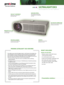 Page 1[Presentation solutions]
PROXIMA ULTRALIGHT® DX3 FEATURES
The smallest way to make the biggest impact is with Proxima’s ultra-bright, ultra-
sleek UltraLight DX3. Never before has Proxima packed this much performance
into something so compact and lightweight. You get the high-detailed clarity
that comes from XGA resolution, along with best-in-class brightness, for the most
impressive images you’ll see from a slim, five-pound projector.
• at just five pounds, it offers the utmost in portability without...