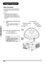 Page 2826
Basic Operation
Image Projection
Basic Procedure
Connect the required external equipment to 
the projector before operating the following 
procedures.
 Info
•  The language preset at the factory is 
English. If you want to change the on-
screen display to another language, reset 
the language according to the procedure 
on 
page 28.
1Plug the power cord into the wall 
outlet.
•  The power indicator illuminates blue, 
and the projector enters standby 
mode.
2Press  on the remote control 
or  on the...