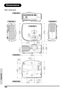 Page 6664
Appendix
Dimensions
Units: inches (mm)
Temp ledSTANDBY
MENUINPUT
KEYSTONE
Focus
Zoom
LENS  SHIFT(H)LENS  SHIFT(V)ENTER307.1 mm 121
16inch
341.8 mm 13
7
16inch
144.8 mm511
16inch
125.7 mm4
15
16inch
160.8 mm65
16inch
283.4 mm 113
16inch
85.7 mm33
8inch
216.1 mm8
1
2inch
41.6 mm1
5
8inch
44.2 mm1
3
4inch
208.9 mm81
4inch
253.6 mm10 inch
127.4 mm5 inch 29.9 mm1
3
16inch
179.0 mm71
16inch
125.7 mm4
15
16inch216.1 mm8
1
2inch
WARNING•
  Do not disassemble any components except the lamp chassis cover while...